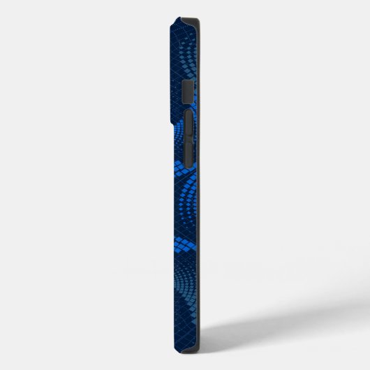 Vervormingstwist patroon DBlue BG Case-Mate iPhone Case (Achterkant / Links)