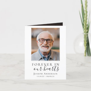 Vervoudigd voor altijd in ons hart Memorial Prayer Notitiekaartje