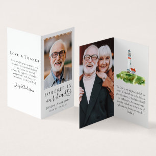 Vervoudigd voor altijd in ons hart Memorial Prayer Visitekaartje