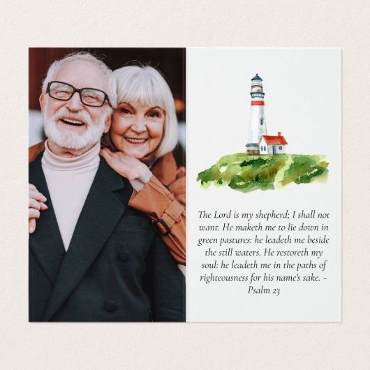 Vervoudigd voor altijd in ons hart Memorial Prayer Visitekaartje (Binnenkant ongevouwen)