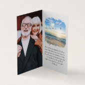 Vervoudigd voor altijd in ons hart Memorial Prayer Visitekaartje (Binnen)