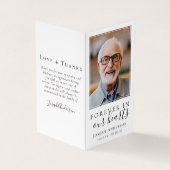 Vervoudigd voor altijd in ons hart Memorial Prayer Visitekaartje (Buitenkant)