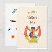 Vervouwbare vaders Day-kaarten afdrukbaar | Vaderd Feestdagenkaart (Voorkant / Achterkant)