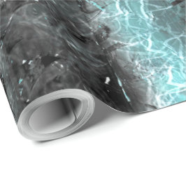 Vervreemde textuur met kleine lichtvlekken in blau cadeaupapier