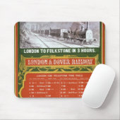 Vervroegd tijdschema voor de spoorweg Londen-Dover Muismat (Met muis)