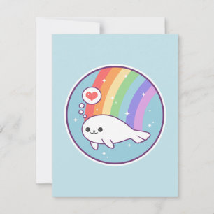 Vervroegde geboorte van een Cute Seal Kaart