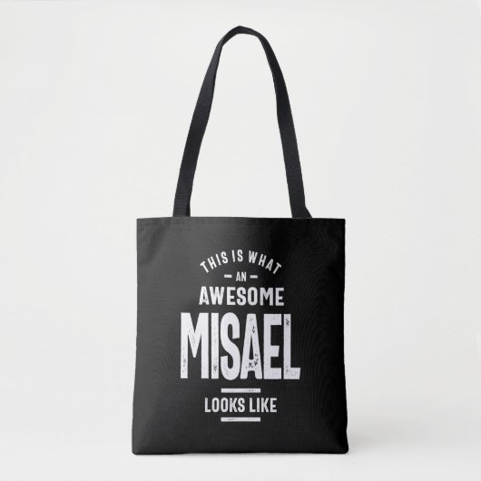 Vervroegde persoonlijke naam Misael Birthday Tote Bag (Voorkant)