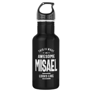 Vervroegde persoonlijke naam Misael Birthday Waterfles