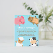 Vervroegde uitnodiging voor kleurrijke landbouwhui (Staand voorkant)