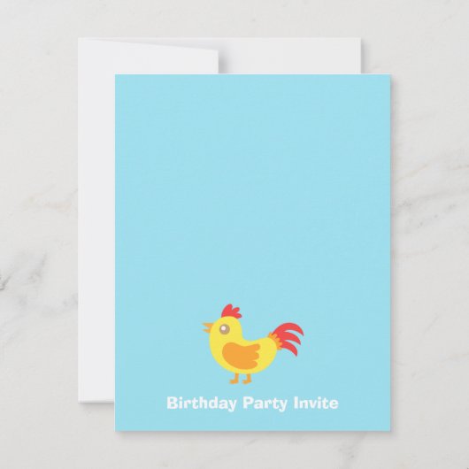 Vervroegde uitnodiging voor kleurrijke landbouwhui (Achterkant)