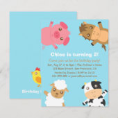 Vervroegde uitnodiging voor kleurrijke landbouwhui (Voorkant / Achterkant)