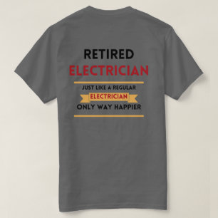 vervroegde uittreding elektricien rood t-shirt
