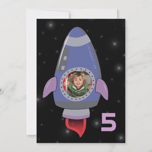 Vervroeging van de partij van Birthday bij Space R Kaart (Voorkant)