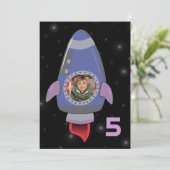 Vervroeging van de partij van Birthday bij Space R Kaart (Staand voorkant)