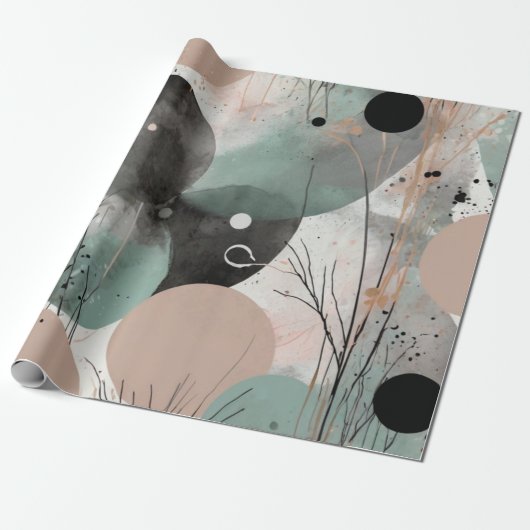 Vervuild Aquarel  Cadeaupapier (Uitgerold)