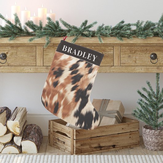 Vervuild Koeienhuidpatroon | Monogram Kleine Kerstsok