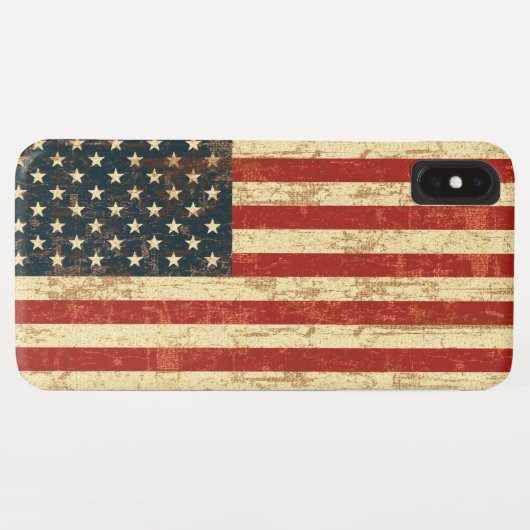 Vervuilde Amerikaanse vlag Case-Mate iPhone Case (Achterkant (horizontaal))