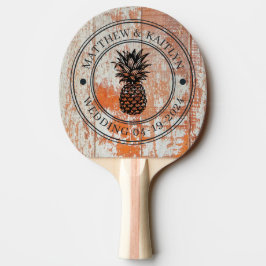 Vervuilde Houten Schuur Hout Ananas Trouw Wapen & Tafeltennisbatje