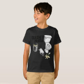 Vervuilde Panda, Grappige Dronken Wasbeer, Afval P T-shirt (Voorkant volledig)