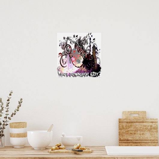 Vervuilde Stad Poster (Keuken)