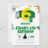 Vervuiling: Birthday, vuilniswagen 6th Birthday Kaart (Voorkant)