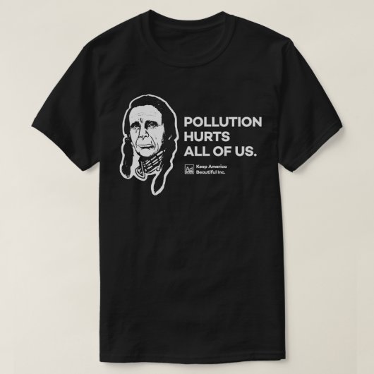 Vervuiling doet pijn iedereen huilend Indiaas T-shirt (Design voorkant)