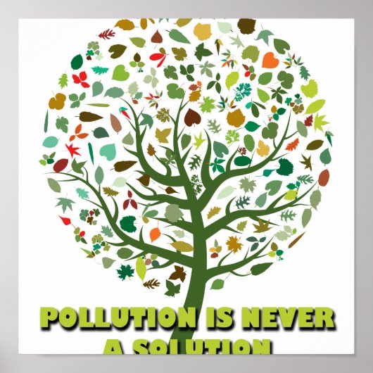 Vervuiling is nooit een oplossing poster (Voorkant)