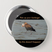 Vervuiling niet op de Button van stranden (Voorkant /achterkant)