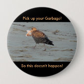 Vervuiling niet op de Button van stranden (Voorkant)