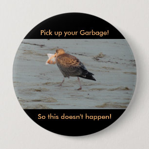 Vervuiling niet op de Button van stranden