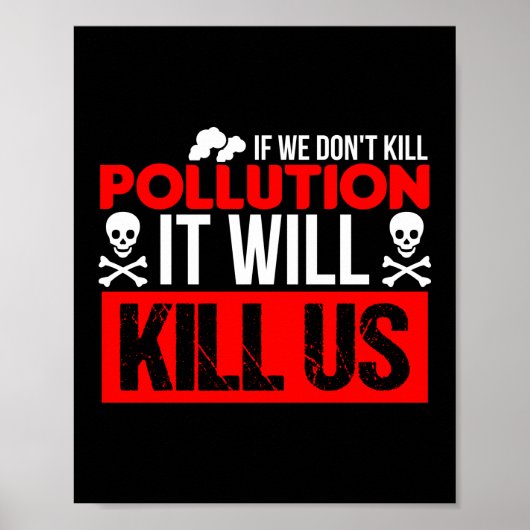 Vervuiling zal ons het milieu van de klimaatverand poster (Voorkant)
