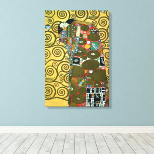 Vervulling aka De Omhelzing door Gustav Klimt Canvas Afdruk