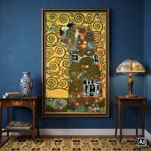 Vervulling aka De Omhelzing door Gustav Klimt Poster
