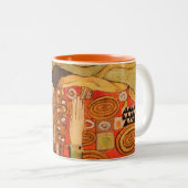 Vervulling aka De omhelzing / Valentijnsdag Tweekleurige Koffiemok (Voorkant rechts)