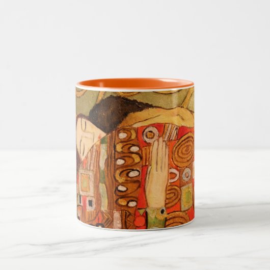 Vervulling aka De omhelzing / Valentijnsdag Tweekleurige Koffiemok (Center)