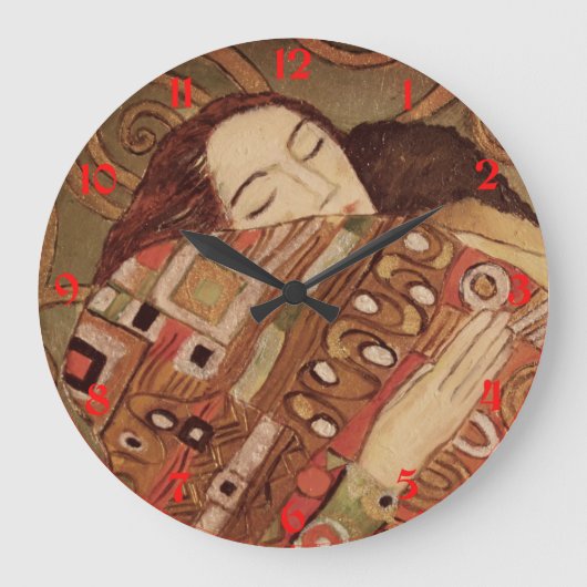 Vervulling (De omarming) Kunst van Gustav Klimt Grote Klok (Voorkant)