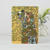 Vervulling (De omhelzing) door Gustav Klimt Huweli Save The Date (Staand voorkant)