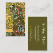 Vervulling (De Omhelzing) door Gustav Klimt Weddin Informatiekaartje (Voorkant / Achterkant)