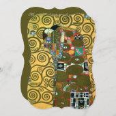 Vervulling (De Omhelzing) door Gustav Klimt Weddin Kaart (Voorkant / Achterkant)