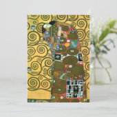 Vervulling (De Omhelzing) door Gustav Klimt Weddin Kaart (Staand voorkant)
