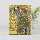 Vervulling (De Omhelzing) door Gustav Klimt Weddin Kaart (Staand voorkant)
