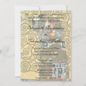 Vervulling (De Omhelzing) door Gustav Klimt Weddin Kaart (Achterkant)