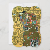 Vervulling (De Omhelzing) door Gustav Klimt Weddin Kaart (Voorkant)