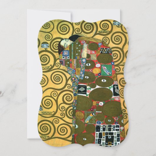 Vervulling (De Omhelzing) door Gustav Klimt Weddin Kaart (Voorkant)