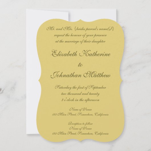 Vervulling (De Omhelzing) door Gustav Klimt Weddin Kaart (Achterkant)