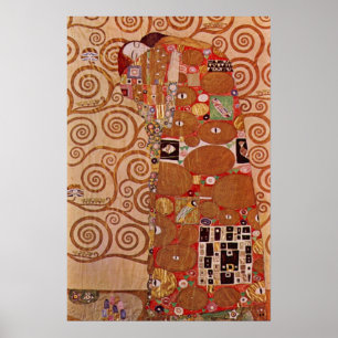 Vervulling door Gustav Klimt, Vintage Art Nouveau Poster