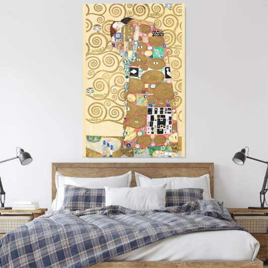 Vervulling, Gustav Klimt Canvas Afdruk (Insitu (Slaapkamer))