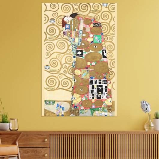 Vervulling, Gustav Klimt Canvas Afdruk (Insitu (Woonkamer))