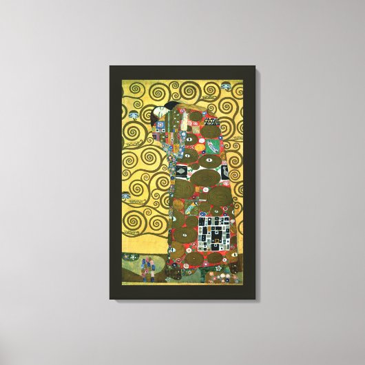 Vervulling ook bekend als De Omhelzing door Gustav Canvas Afdruk (Voorkant)
