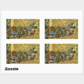 Vervulling ook wel De Omarming door Gustav Klimt Rechthoekige Sticker (Vel)